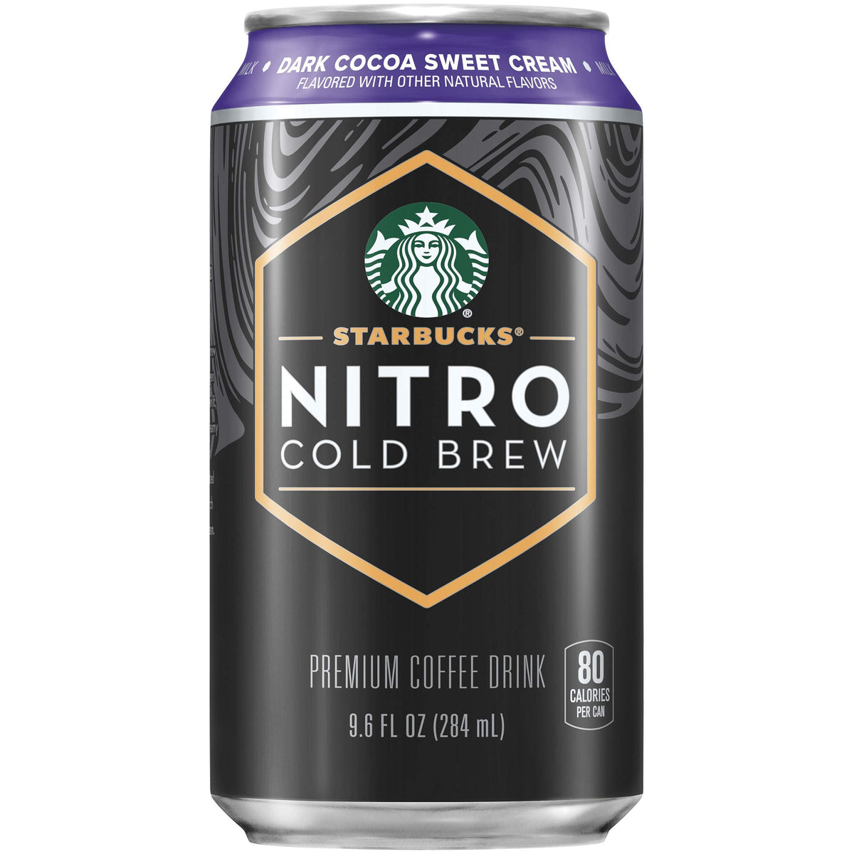 Starbucks - RTD Coffee Nitro Cold Brew, Black Unsweetened, 9.6 fl oz Cans (8 Pack), Iced Coffee, Cold Brew Coffee, Coffee Drink