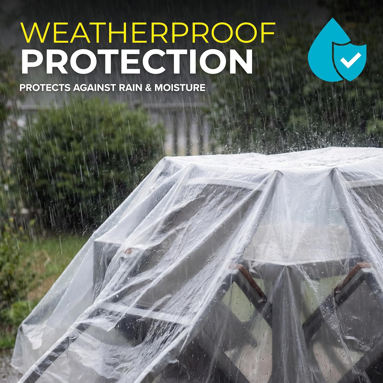 Plastic Sheeting (10' x 25') Long, 6 Mil - UV Protection Poly Sheeting Polyethylene Film, Heavy Duty Greenhouse Plastic Sheeting